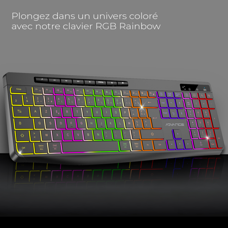 Advance R-TYPE Noir Sans fil/RGB/Batterie/IPX4/Win et Mac - Clavier PC - 2