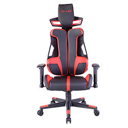 Grosbill Siège PC Gamer The G-LAB K-Seat Carbon - Noir/Rouge/Simili Cuir/3D 