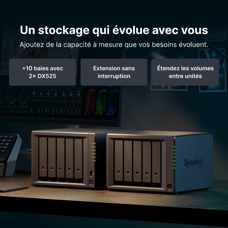 Synology DS1525+ - 5 baies - Serveur NAS Synology - grosbill.com - 7