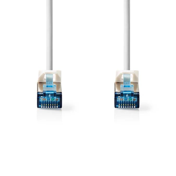Câble RJ45 Cat6a S/FTP - 5m - Blanc - Connectique réseau - 1