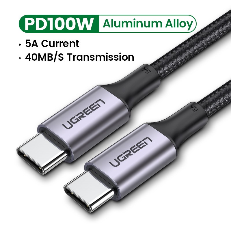 Câble USB-C vers USB-C/100W/Tressé/3m/Noir - Connectique PC - 0