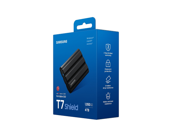 Samsung T7 SHIELD 4To Black (MU-PE4T0S/EU) - Achat / Vente Disque SSD externe sur grosbill.com - 10