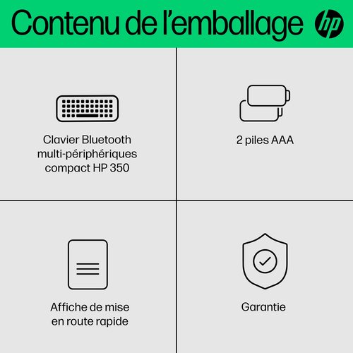 HP 350 WHT Compact Multi-Device KBD - Achat / Vente sur grosbill.com - 14