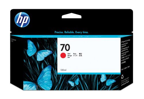 HP HP No 70 Ink Cart/130 ml Red w/vivera in