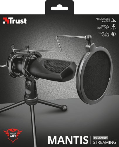 Trust Microphone Streaming Mantis - Noir/USB/Trépied (22656) - Achat / Vente Accessoire Streaming / Vlogging  sur grosbill.com - 4