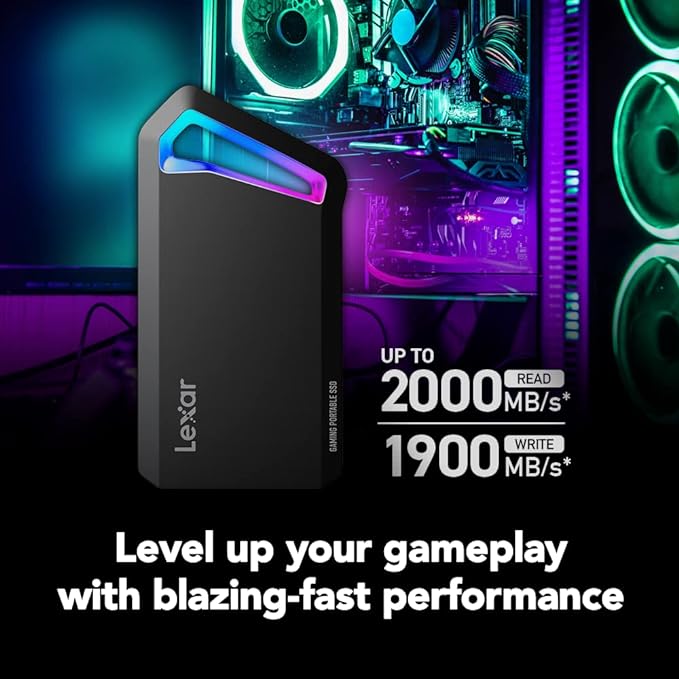 Lexar SL600 USB 3.2 500Go (LSL600X512G-RNBNG) - Achat / Vente Disque SSD externe sur grosbill.com - 3