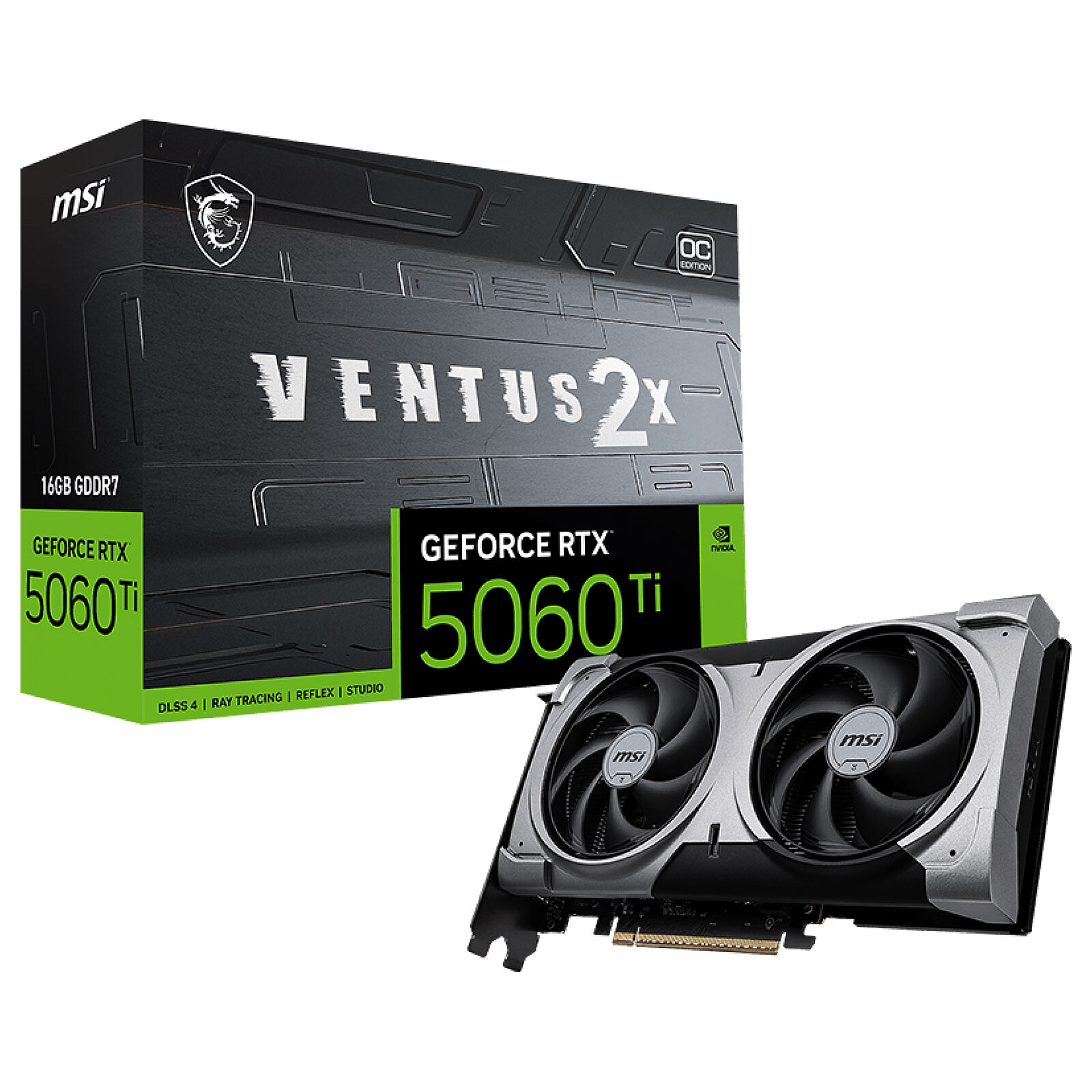 MSI GeForce RTX 5060 Ti 16G VENTUS 2X OC WHITE - Carte graphique - 0