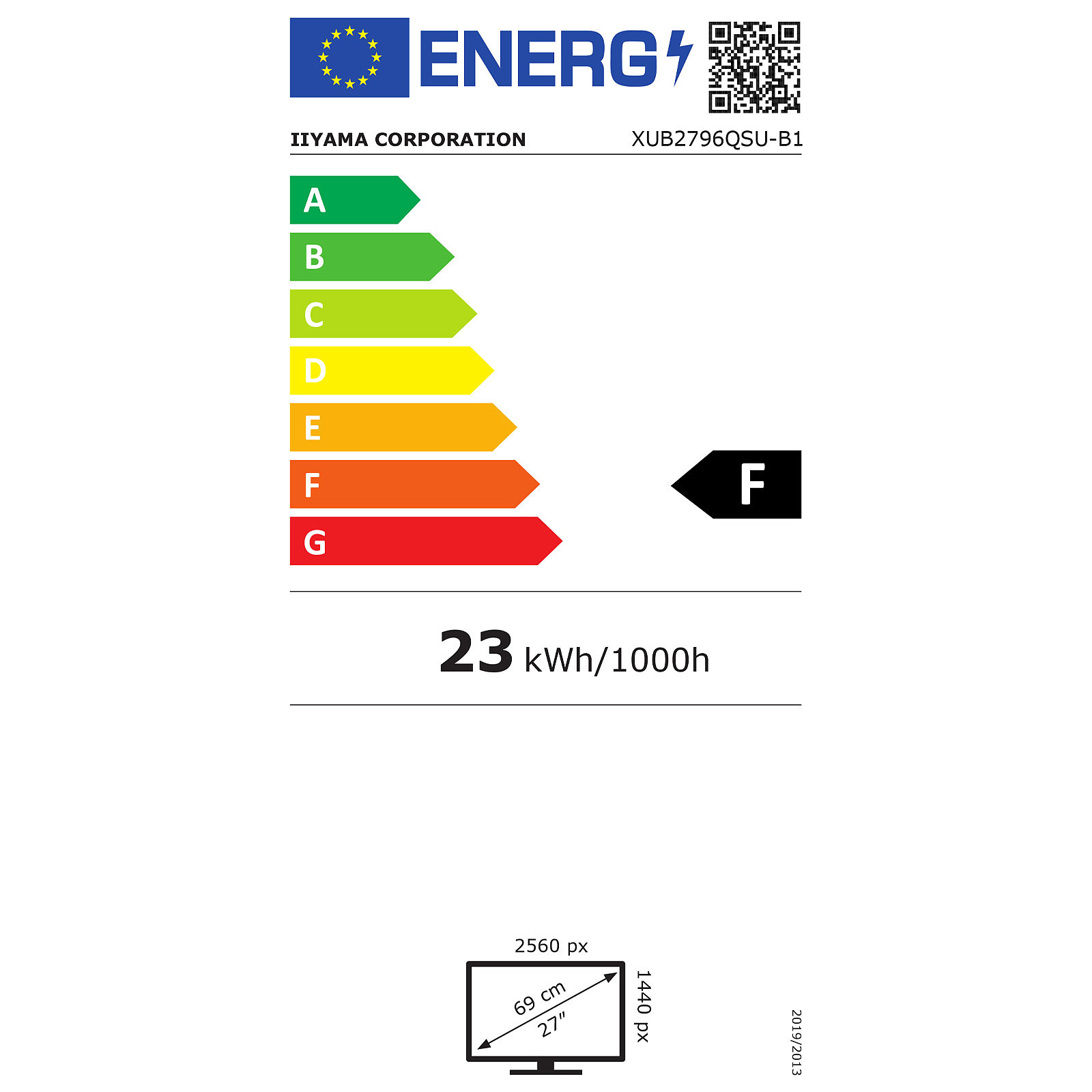 Iiyama 27 pouces  XUB2796QSU-B1-- - Ecran PC Iiyama - grosbill.com - 4