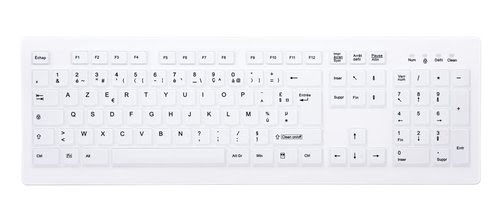 Wireless Keyb standard washable USB whit - Achat / Vente sur grosbill.com - 0