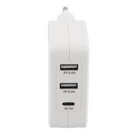 Grosbill Chargeur mural 3 ports - 2xUSB-A - USB-C - Blanc (CH-016WH) - Achat / Vente Chargeur sur grosbill.com - 5