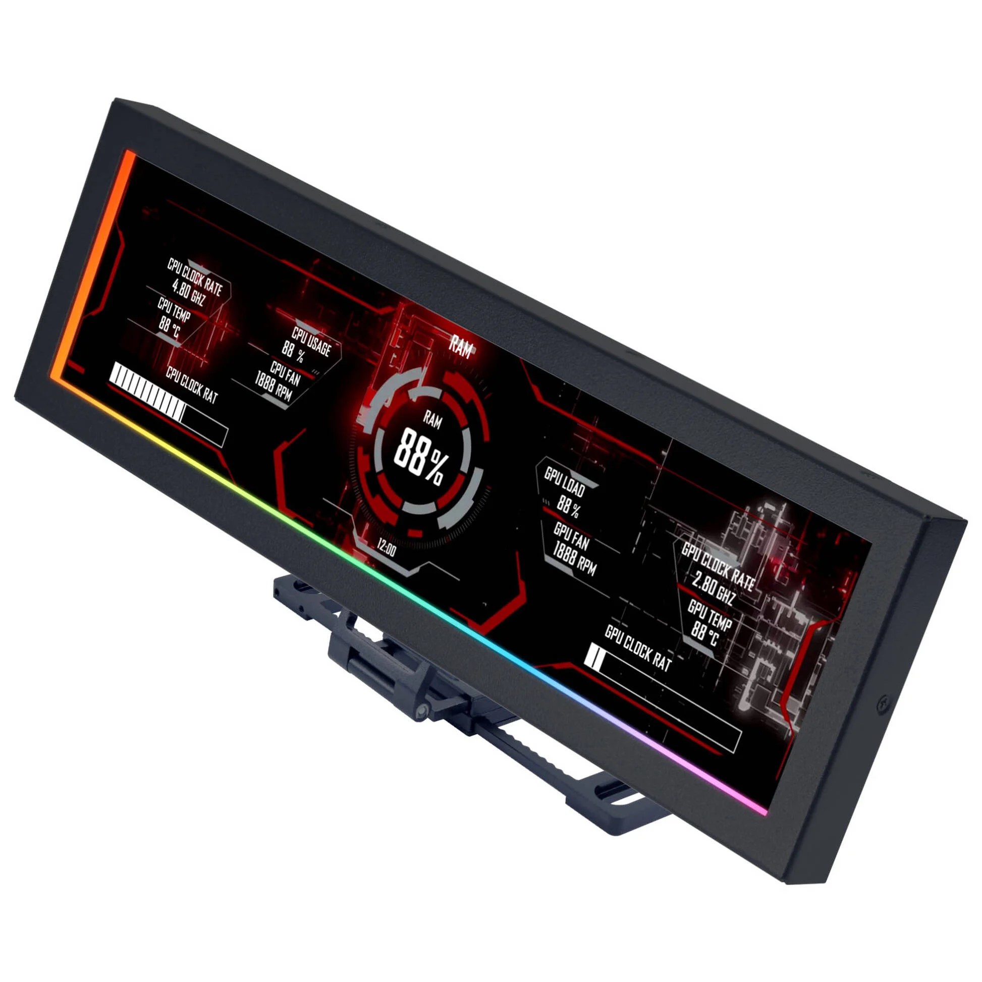 Lian-Li Écran universel 8.8" - Noir - Accessoire boîtier - 0