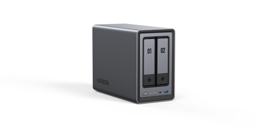 UGREEN DXP2800 - 2 Baies avec 2 disques de 4To RED Plus - Serveur NAS - 2
