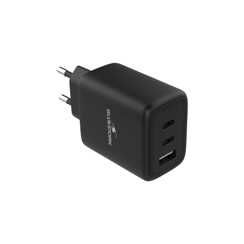 Bluestork Chargeur 65W PD - 3 ports + Câble USB-C 2m - Noir (PW-65-CCA-B) - Achat / Vente Chargeur sur grosbill.com - 1
