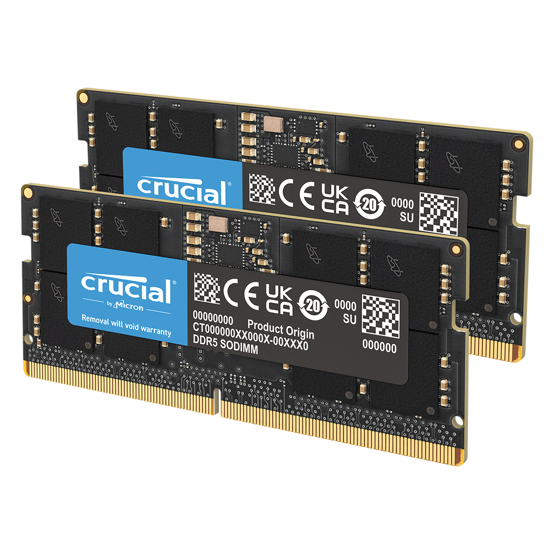 Crucial CT2K64G56C46S5 (2x64Go DDR5 5600 PC44800) - Mémoire PC portable - 1