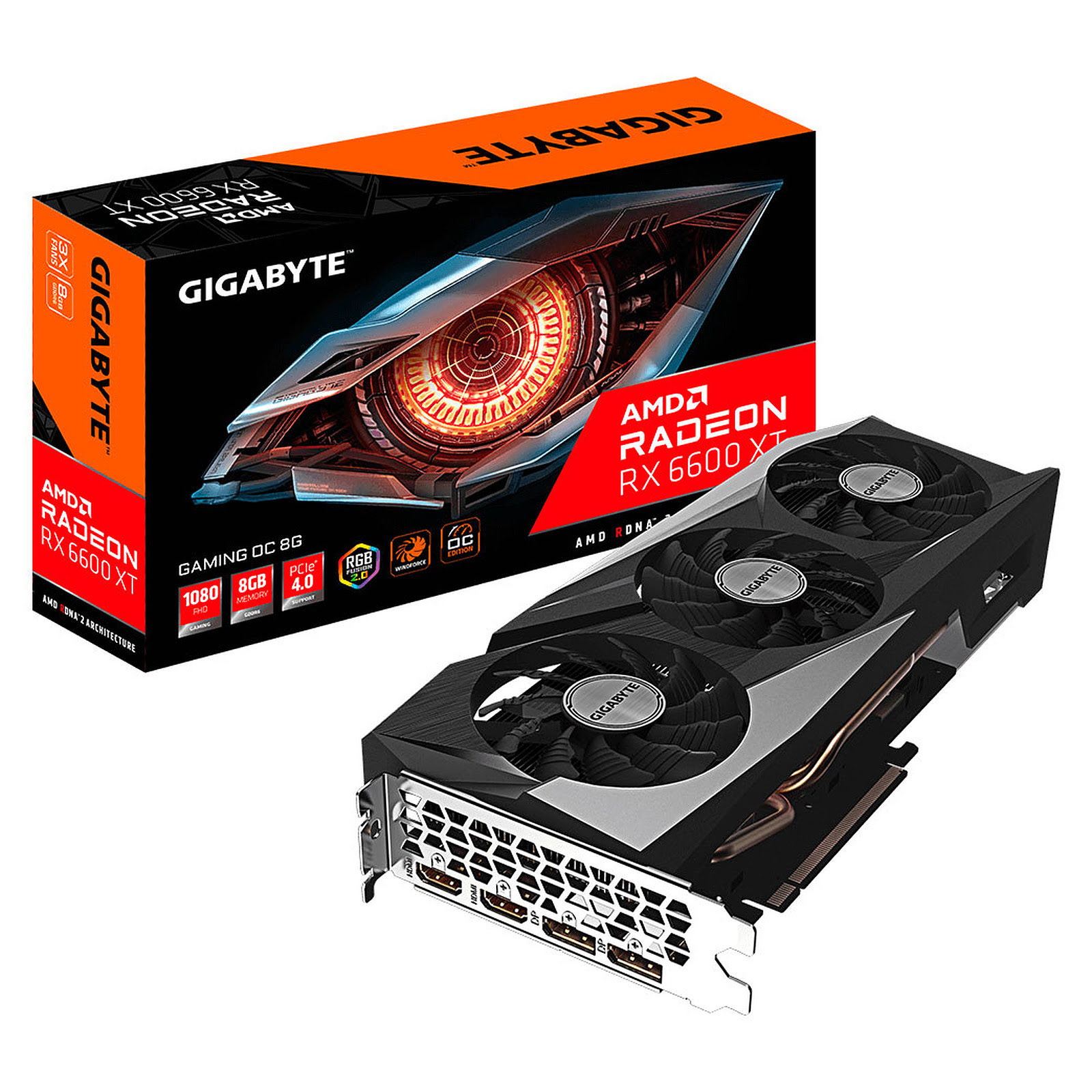 Gigabyte RX 6600 XT GAMING OC 8GD  - Carte graphique Gigabyte - 0