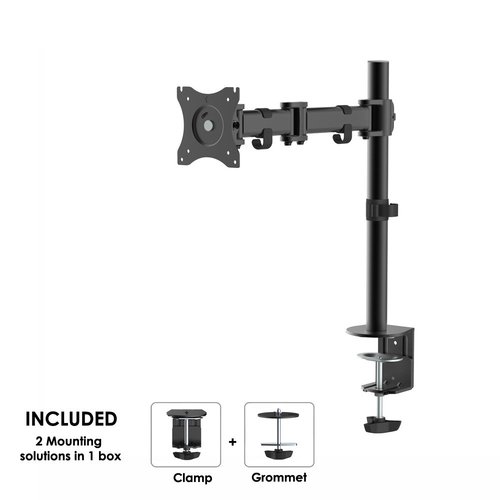 Desk Mount 10-30" Clamp/Grommet BLACK - Achat / Vente sur grosbill.com - 1