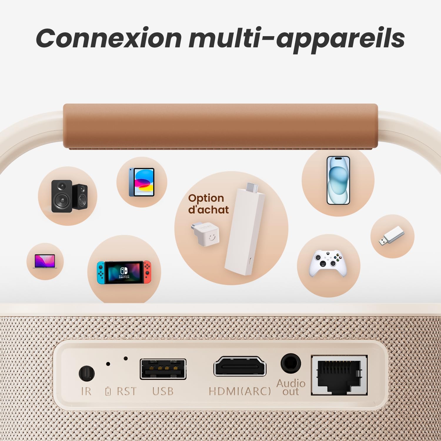 Grosbill Yaber T2 FHD WiFi/Bluetooth - Vidéoprojecteur Grosbill - 3