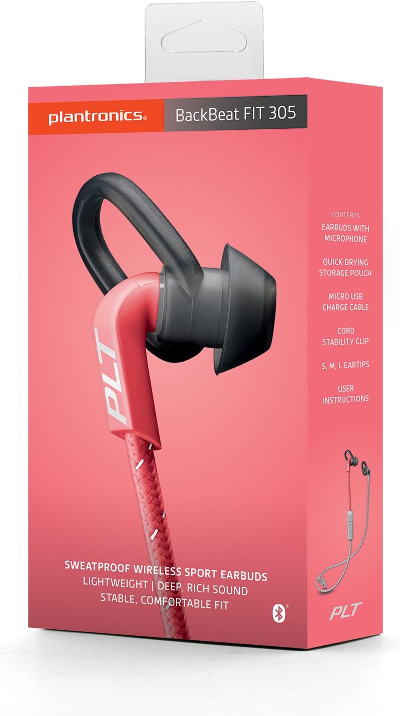 Plantronics BackBeat Fit 305 Corail/gris    Intra Auriculaire  - Micro-casque - 1