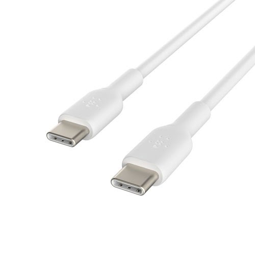 USB-C to USB-C Cable 2M White - Connectique PC - grosbill.com - 0