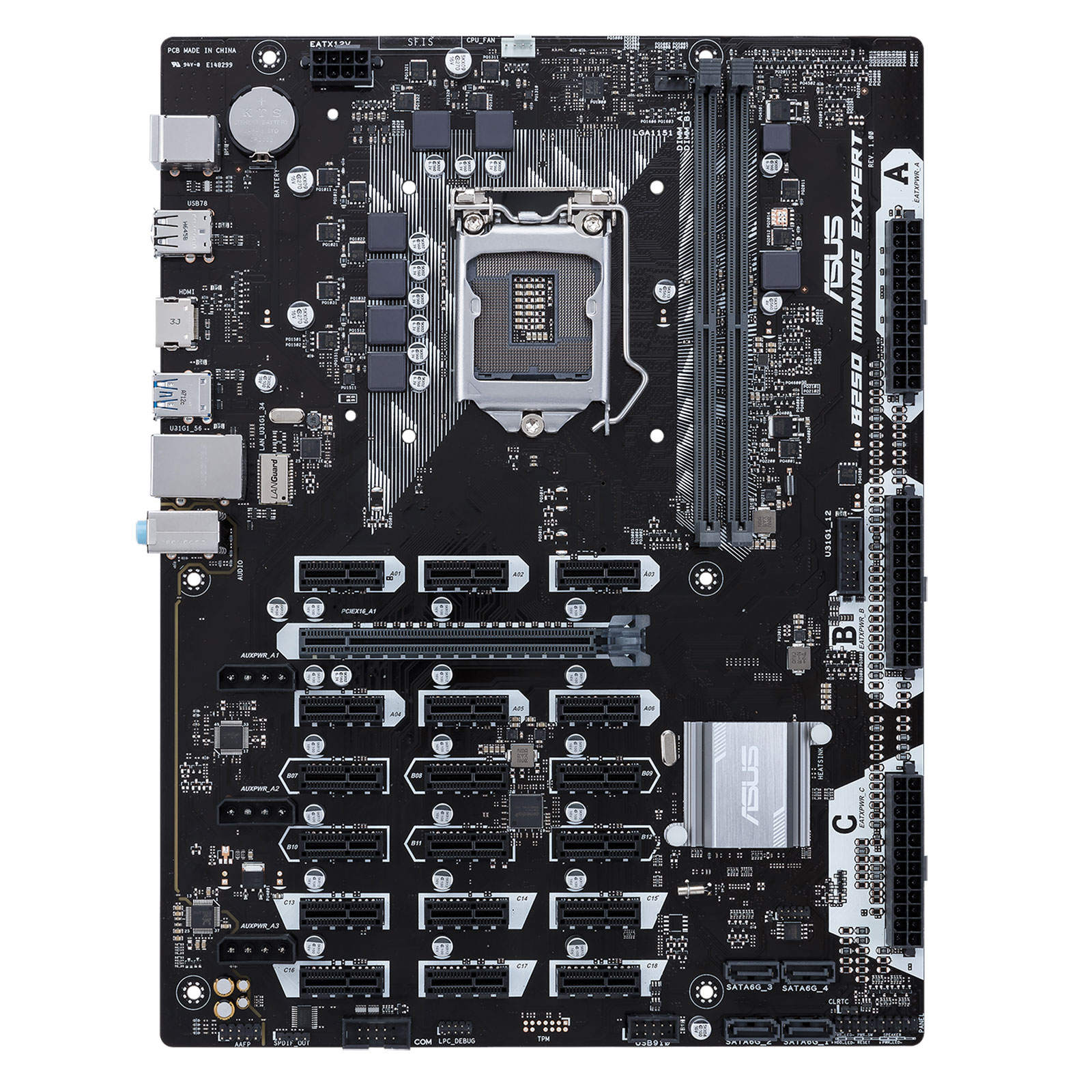 Asus B250 Mining Expert ATX  - Carte mère Asus - grosbill.com - 0