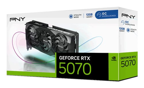 PNY RTX 5070 12GB Overclocked Triple Fan  - Carte graphique PNY - 8