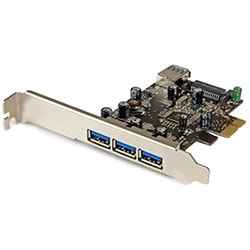 image produit StarTech  PCI-E 3 ports USB 3.0 + 1 int. USB 3.0 Grosbill