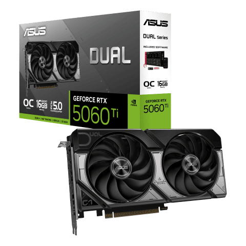 Asus Dual GeForce RTX 5060 Ti 16GB GDDR7 OC Edition# - Carte graphique - 0