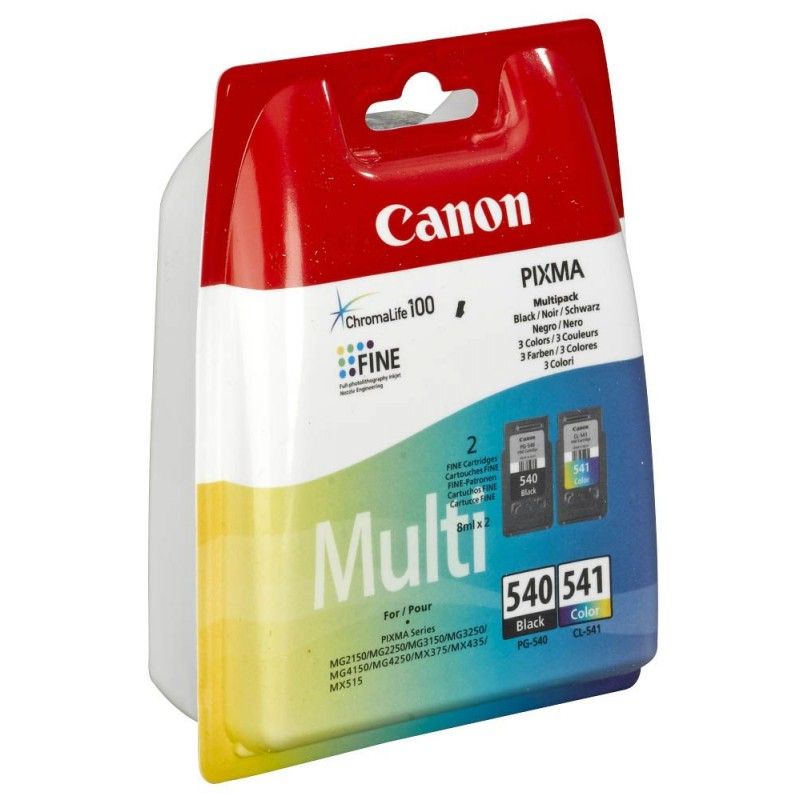 Pack Noir et Couleur PG-540 / CL-541 pour imprimante Jet d'encre Canon - 0