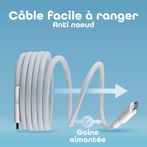 Câble USB-C vers USB-C - 1,5m - Bleu - Connectique PC - 2