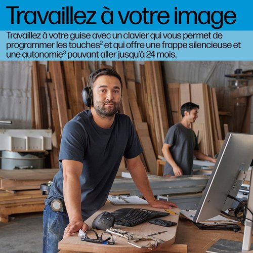 HP 965 BLK Ergonomic WL KBD FR - Achat / Vente sur grosbill.com - 12