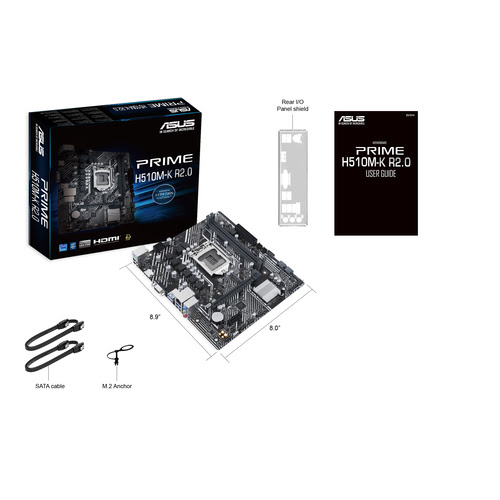 Asus PRIME H510M-K R2.0 Micro-ATX  - Carte mère Asus - grosbill.com - 2