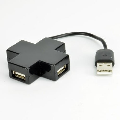 USB 2.0 4 port hub - Black - Achat / Vente sur grosbill.com - 0