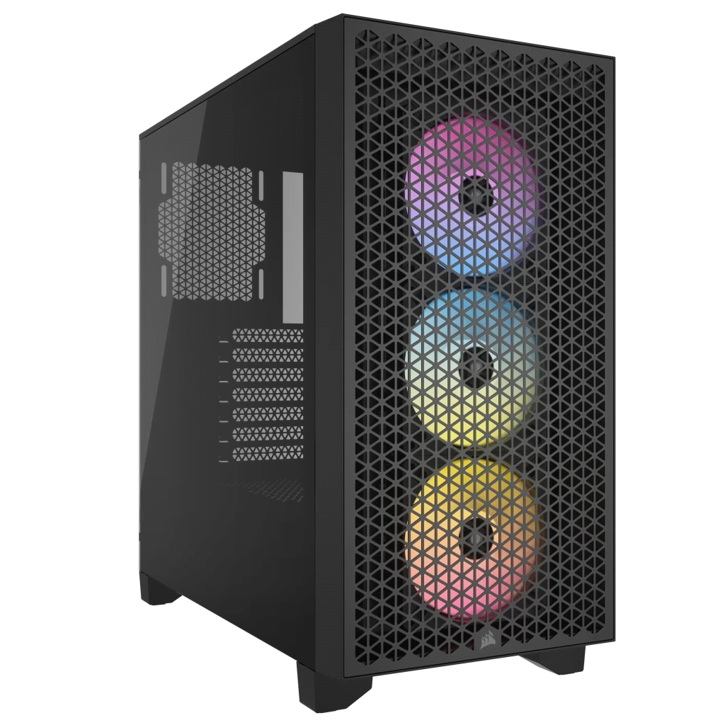 Corsair 3000D Airflow RGB Noir - MT/Sans Alim/ATX