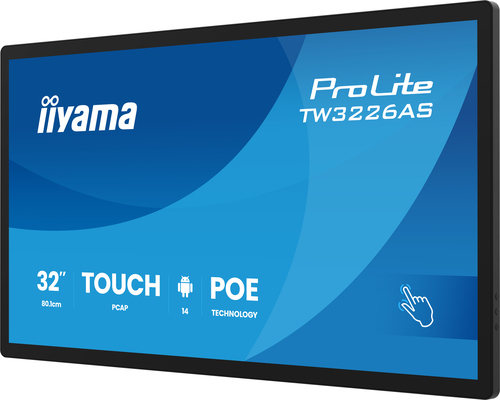 Iiyama Prolite TW3226AS-B3P 31.5" Tact VA 8ms Android14 RJ45 Bluetooth (TW3226AS-B3P) - Achat / Vente Affichage collaboratif sur grosbill.com - 2