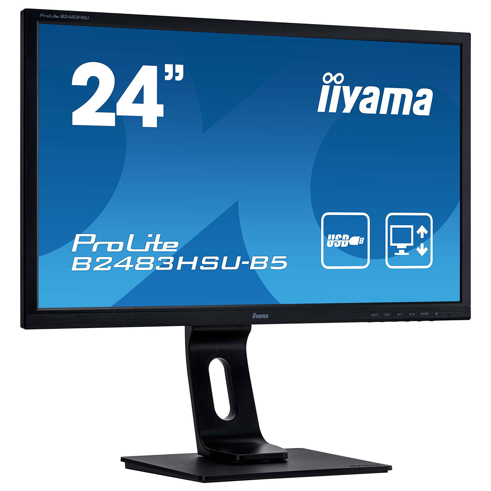 Iiyama 24 pouces  B2483HSU-B5 - Ecran PC Iiyama - grosbill.com - 4