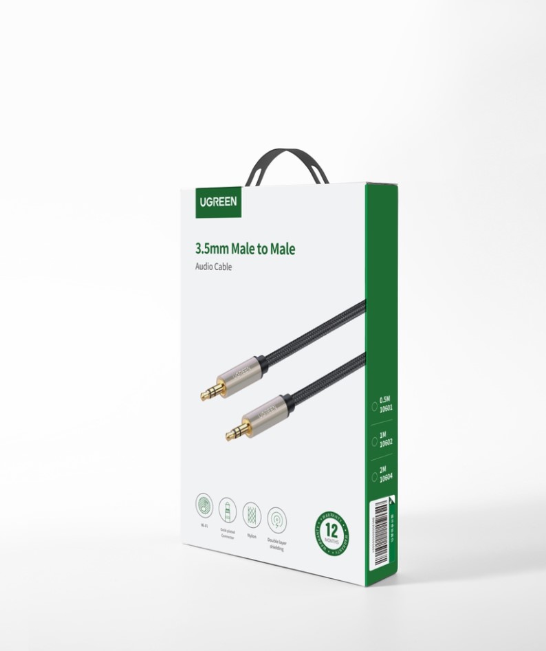 Câble audio Jack 3.5mm Tressé mâle/mâle - 2m - 1