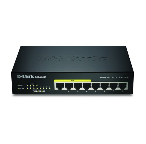 image produit D-Link 8 Ports Gigabit/4 Ports PoE+ - DGS-1008P Grosbill