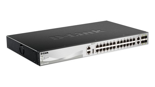 D-Link DGS-3130-30TS - 24 (ports)/10/100/1000/Sans POE/Empilable/Manageable