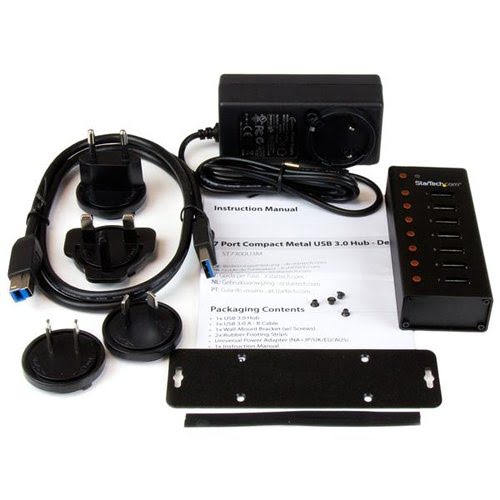 7 Port USB 3.0 Hub - Desktop/Wall-Mount - Achat / Vente sur grosbill.com - 4