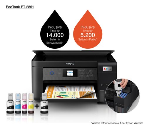 Imprimante Epson EcoTank ET-2851 - A4/Wi-Fi/ Garantie 3 ans# - 14