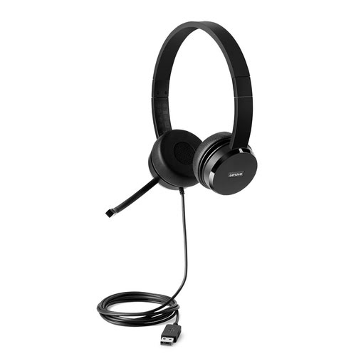 Lenovo 4XD0X88524 ecouteur casque Avec fil Arceau Bureau Centre d appels Black
