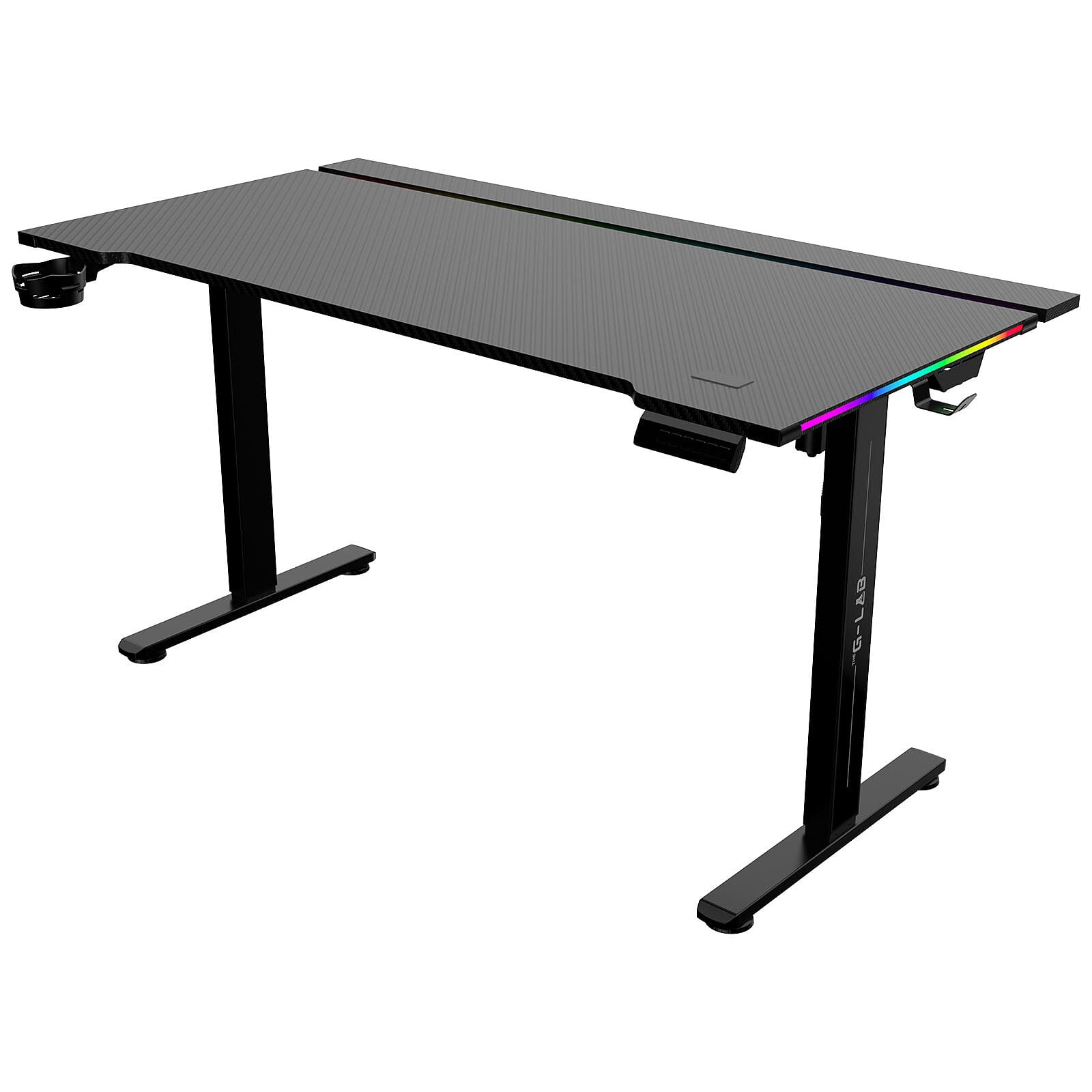 The G-LAB K-Desk Platinium RGB/Noir (K-DESK-PLATINIUM) - Achat / Vente Bureau sur grosbill.com - 0