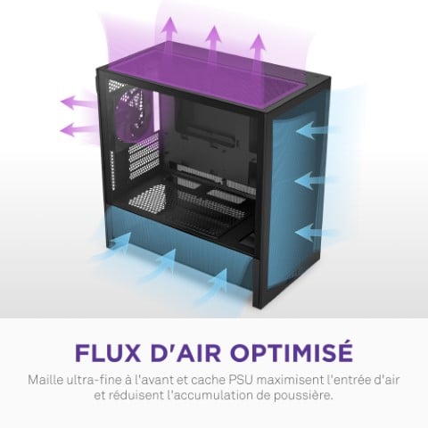 NZXT H3 Flow Noir Noir - Boîtier PC NZXT - grosbill.com - 9