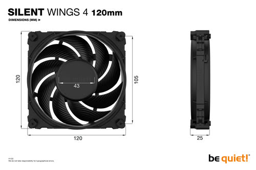 Be Quiet! SILENT WINGS 4 120mm - Ventilateur boîtier Be Quiet! - 4