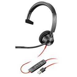 POLY 3310 Casque Avec fil Arceau Appels Musique USB Type A Black