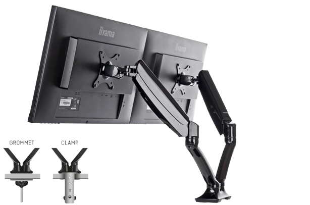 DS3002C-B1 Bras pneumatique deux moniteurs 27" max - Accessoire écran - 9
