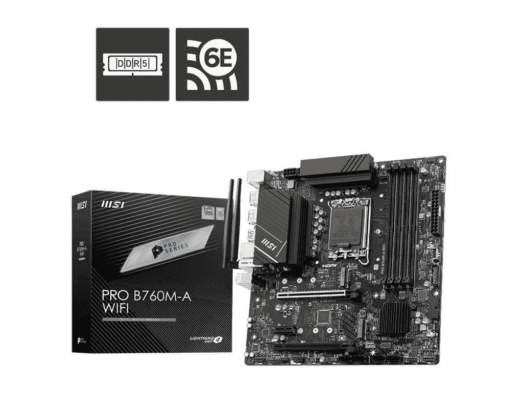MSI PRO B760M-A WIFI Micro-ATX  - Carte mère MSI - grosbill.com - 0