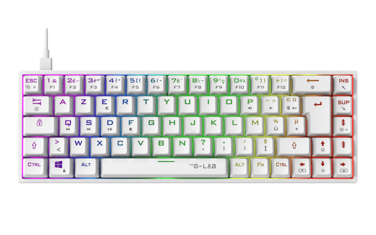 The G-LAB Keyz Titanium 65% RGB/Filaire/Blanc - Clavier PC - 0