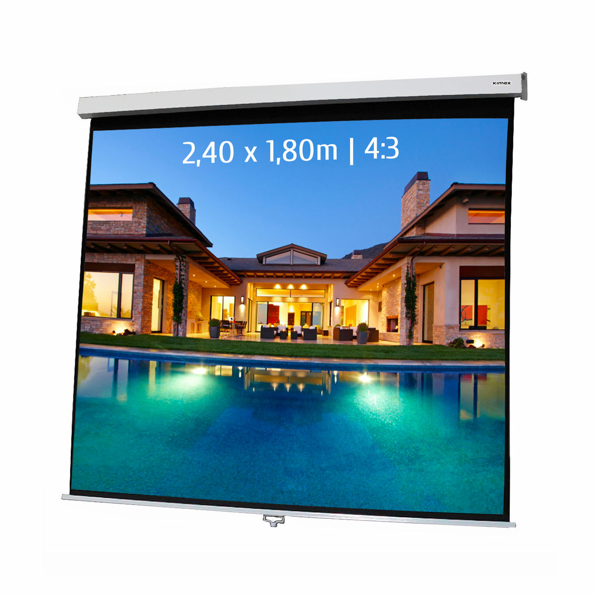 Kimex International Ecran de projection manuel 2.4x1.8m 4:3