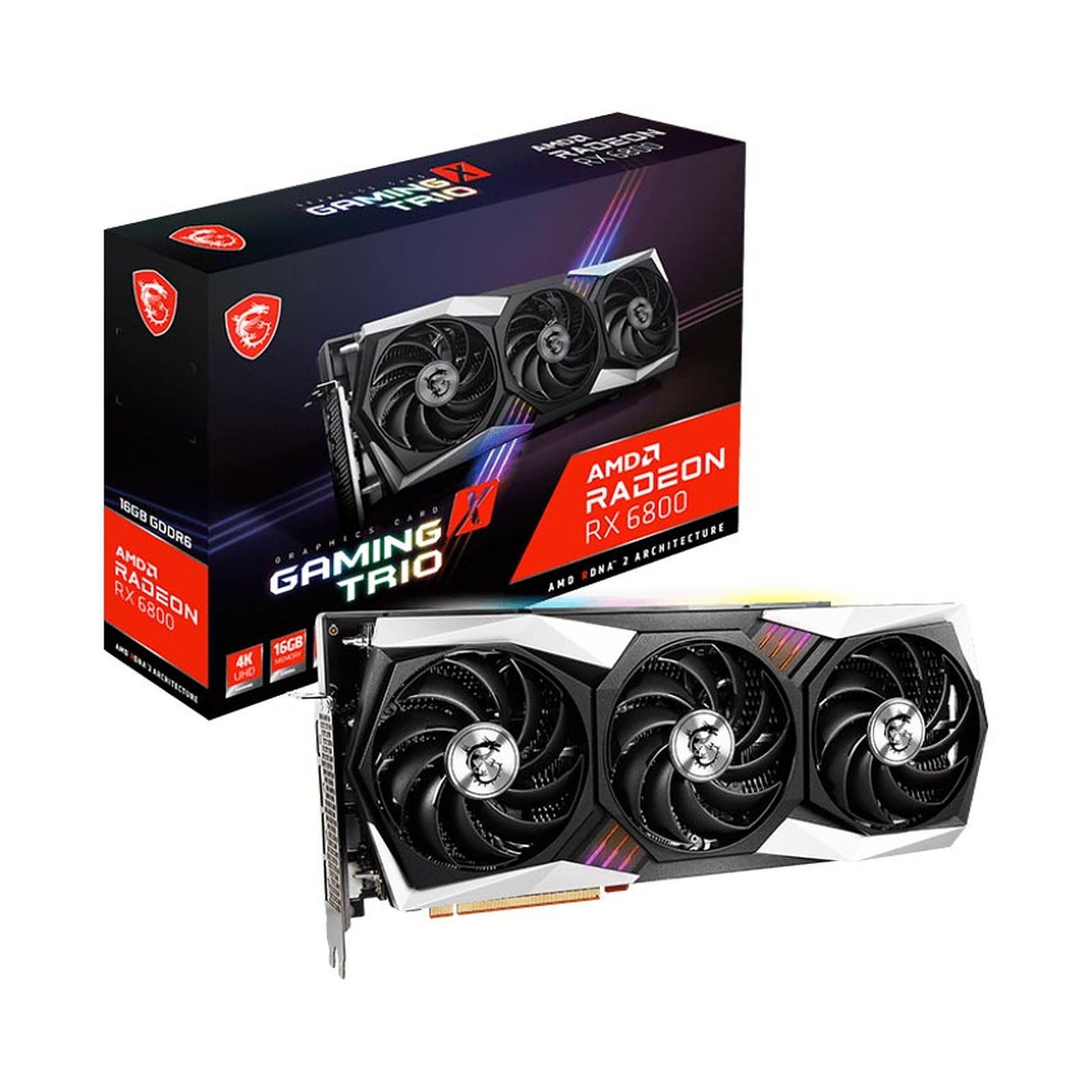 MSI RX 6800 GAMING X TRIO 16G  - Carte graphique MSI - grosbill.com - 0